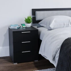 Nachttisch "Florenz" Schwarz 46.2 X 60 Cm Mit QI-Ladegerät Vicco -Vicco m3428 qi 04 ol