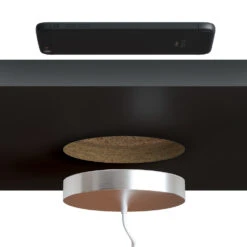 Nachttisch "Florenz" Schwarz 46.2 X 60 Cm Mit QI-Ladegerät Vicco -Vicco m3428 qi 06 ol