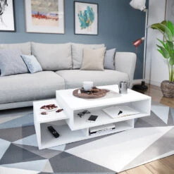 Couchtisch "Bari" Weiß 105 X 32 Cm Vicco -Vicco m3456 04 ol