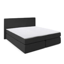 Boxspringbett Schwarz 200 X 200 Cm Mit LED Beleuchtung Vitalispa