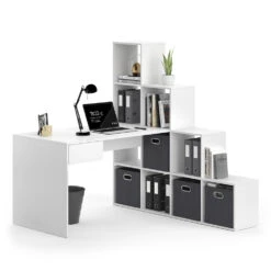 Eckschreibtisch "Sarah" Weiß 139 X 142 Cm Vicco 15 Eckschreibtisch "Sarah" Weiß 139 X 142 Cm Vicco -Vicco m3477 07 ol