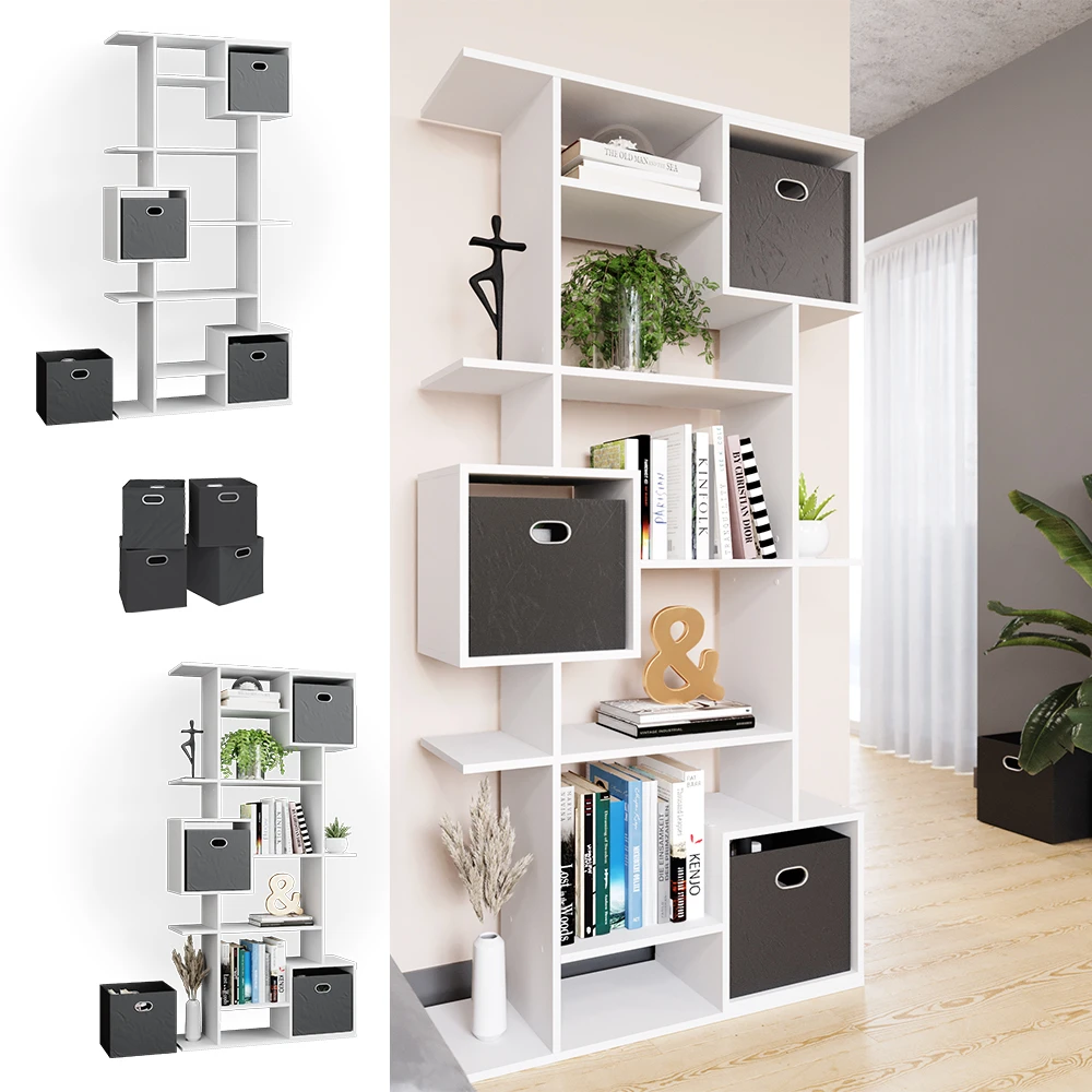 Raumteiler "Cube" Weiß 92 X 187.5 Cm Vicco 4 Raumteiler "Cube" Weiß 92 X 187.5 Cm Vicco – Bild 2