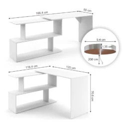 Eckschreibtisch , , X Cm, 11 Eckschreibtisch , , X Cm, -Vicco m3487 qi 03 ol