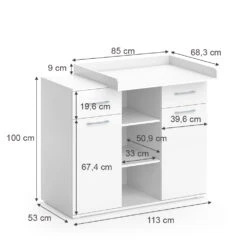 Wickelkommode "Leonie" Weiß 113 X 100 Cm Vicco 11 Wickelkommode "Leonie" Weiß 113 X 100 Cm Vicco -Vicco m3533 03 ol