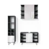 Badmöbel Set "Fynn" Anthrazit/Weiß 3 Teile, Mit Midischrank Tür Klein Vicco 2 Badmöbel Set "Fynn" Anthrazit/Weiß 3 Teile, Mit Midischrank Tür Klein Vicco -Vicco m3559 01 ol