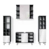 Badmöbel Set "Fynn" Anthrazit/Weiß 4 Teile, Mit Midischränke Vicco 2 Badmöbel Set "Fynn" Anthrazit/Weiß 4 Teile, Mit Midischränke Vicco -Vicco m3560 01 ol