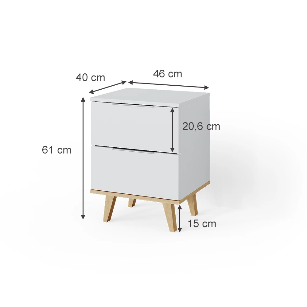 Sideboard "Nautica" Weiß/Sonoma 45 X 61 Cm Vicco 5 Sideboard "Nautica" Weiß/Sonoma 45 X 61 Cm Vicco – Bild 3