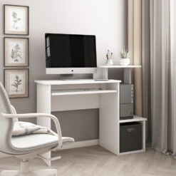 Schreibtisch "Karl" Weiß 106 X 40 Cm Vicco 12 Schreibtisch "Karl" Weiß 106 X 40 Cm Vicco -Vicco m3719 04 ol