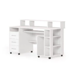 Schreibtisch "Bern" Weiß 140 X 66 Cm Vicco