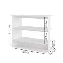 Bartisch "Bristol" Weiß 120 X 55 Cm Vicco -Vicco m3724 03 ol