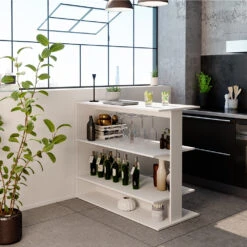 Bartisch "Bristol" Weiß 120 X 55 Cm Vicco -Vicco m3724 04 ol