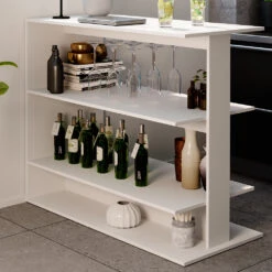 Bartisch "Bristol" Weiß 120 X 55 Cm Vicco -Vicco m3724 05 ol