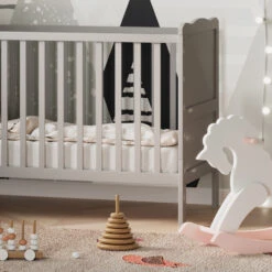 Babybett "Tobi" Grau 60x120 Cm Vitalispa -Vicco m3781 05 ol