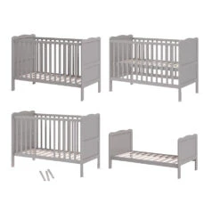 Babybett "Tobi" Grau 60x120 Cm Vitalispa -Vicco m3781 06 ol