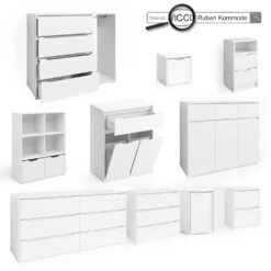 Badschrank "Ruben" Weiß 30 X 192.5 Cm Vicco -Vicco m3784 08 ol