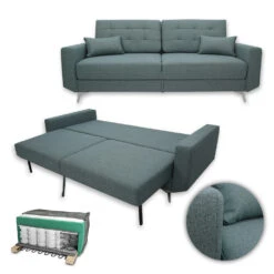 Sofa "York" Blau 230 Cm Vitalispa -Vicco m3789 07 ol