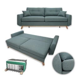 Sofa "Sidney" Blau 230 Cm Vitalispa -Vicco m3792 07 ol