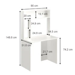 Schreibtisch "Albano" Weiß 90 X 52 Cm Vicco -Vicco m3797 03 ol