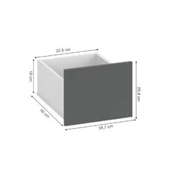 Schubladen "Visit" Anthrazit 35 X 26 Cm 2er Set Vicco -Vicco m3825 03 ol