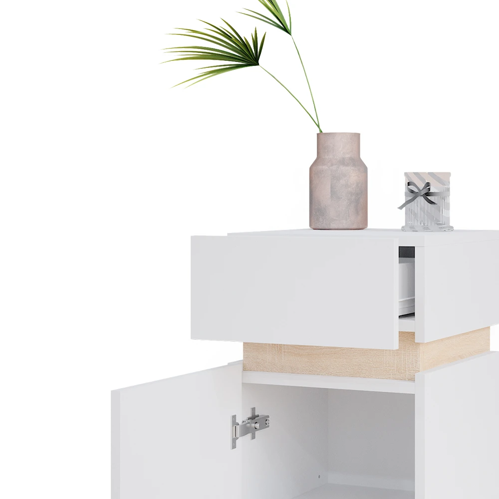 Midischrank "Gloria" Weiß/Sonoma Vicco 8 Midischrank "Gloria" Weiß/Sonoma Vicco – Bild 6