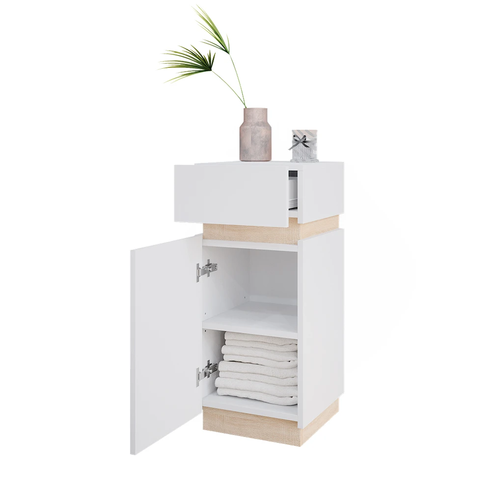 Midischrank "Gloria" Weiß/Sonoma Vicco 9 Midischrank "Gloria" Weiß/Sonoma Vicco – Bild 7