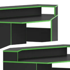 Gaming Tisch "Kron" Schwarz/Grün 90 X 90 Cm Eckform Vicco -Vicco m4018 06 ol