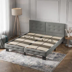 Lattenrost Weiß/Schwarz 90x200 Cm 2er Set, 28 Federholzleisten Vitalispa -Vicco m4038 2er 04 ol