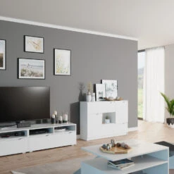 Sideboard "Ruben" Weiß 120 X 84 Cm Vicco -Vicco m4071 04 ol