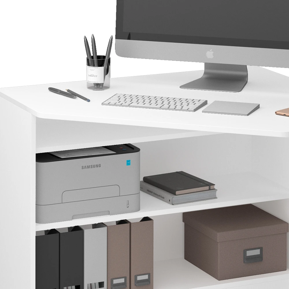 Eckschreibtisch "Alvaro" Weiß 94 X 94 Cm Vicco 8 Eckschreibtisch "Alvaro" Weiß 94 X 94 Cm Vicco – Bild 6