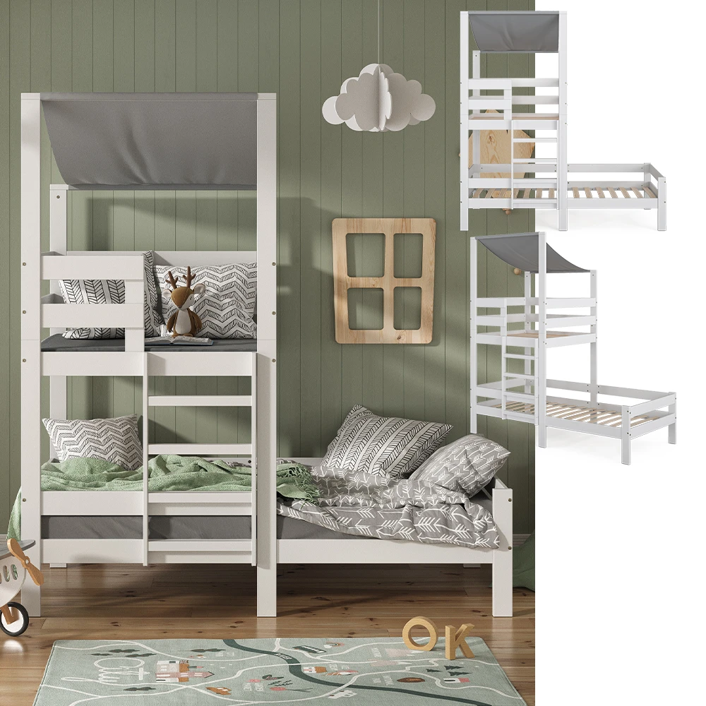 Hausbett "Tom" Weiß 90x200 Cm Vitalispa 4 Hausbett "Tom" Weiß 90x200 Cm Vitalispa – Bild 2