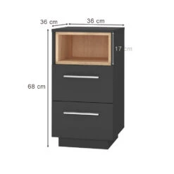 Nachttisch "Beatrice" Anthrazit/Sonoma 36 X 68 Cm 2er Set Vicco 11 Nachttisch "Beatrice" Anthrazit/Sonoma 36 X 68 Cm 2er Set Vicco -Vicco m4109 2er 03 ol