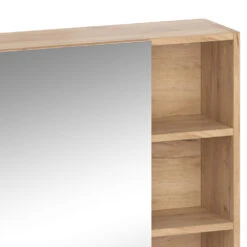 Bad Spiegelschrank "Senyo" Anthrazit/Goldkraft Eiche 62 X 64 Cm Vicco -Vicco m4117 06 ol