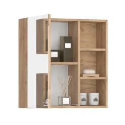 Bad Spiegelschrank "Senyo" Anthrazit/Goldkraft Eiche 62 X 64 Cm Vicco -Vicco m4117 07 ol