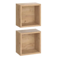 Badschrank "Senyo" Goldkraft Eiche 25 X 25 Cm 2er Set Vicco