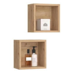 Badschrank "Senyo" Goldkraft Eiche 25 X 25 Cm 2er Set Vicco -Vicco m4121 07 ol