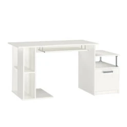 Schreibtisch "Jakob" Weiß 150 X 60.2 Cm Mit Ausziehbarer Tastaturablage Vicco