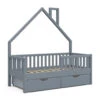 Hausbett "Noemi" Anthrazit 70x140 Cm Mit 2 Schubladen Vitalispa -Vicco m4145 2s 01 ol