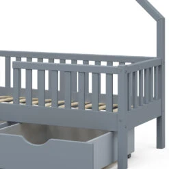 Hausbett "Noemi" Anthrazit 70x140 Cm Mit 2 Schubladen Vitalispa 14 Hausbett "Noemi" Anthrazit 70x140 Cm Mit 2 Schubladen Vitalispa -Vicco m4145 2s 06 ol