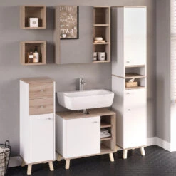 Badmöbel Set "Senyo" Weiß/Sonoma 5 Teile Vicco 12 Badmöbel Set "Senyo" Weiß/Sonoma 5 Teile Vicco -Vicco m4182 04 ol