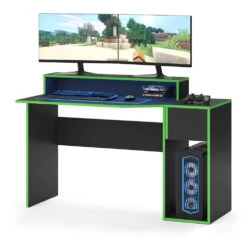 Gaming Tisch "Kron" Grün/Schwarz 130 X 60 Cm Vicco -Vicco m4195 07 ol
