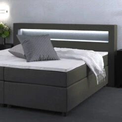Boxspringbett Grau 200 X 180 Cm Mit LED Beleuchtung Vitalispa 14 Boxspringbett Grau 200 X 180 Cm Mit LED Beleuchtung Vitalispa -Vicco m419 05 ol