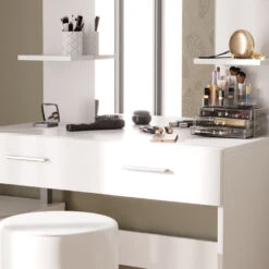 Schminktisch "Maria" Weiß 132 Cm Mit Hocker Vicco -Vicco m4262 hw 05 ol