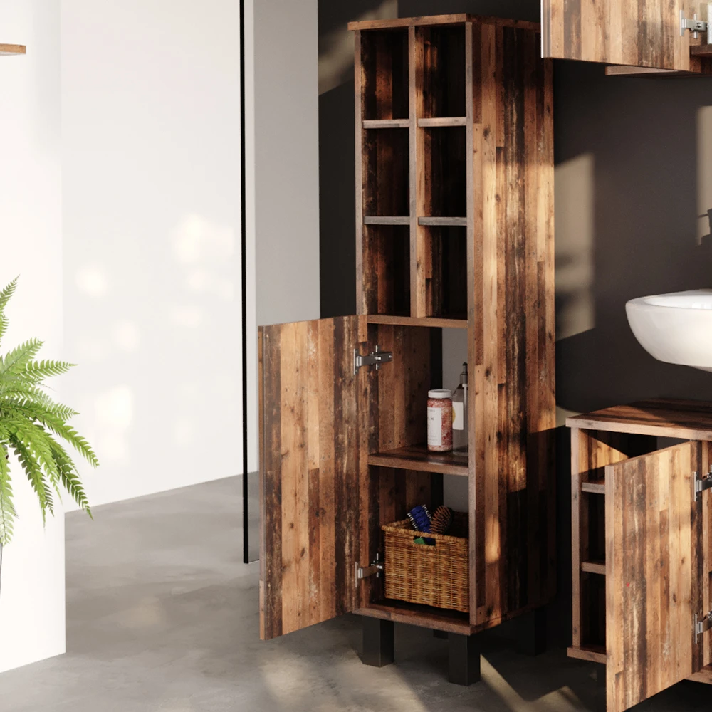 Midischrank "Fynn" Eiche Rustikal 30 X 130.6 Cm Große Tür Vicco 7 Midischrank "Fynn" Eiche Rustikal 30 X 130.6 Cm Große Tür Vicco – Bild 5