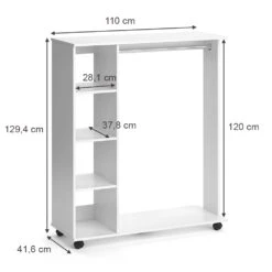 Garderobe "Cosmo" Anthrazit 110 X 129.4 Cm Vicco -Vicco m4272 03 ol