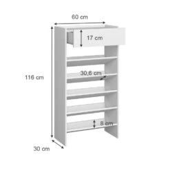 Schuhschrank "Delin" Weiß 60 X 116 Cm Vicco -Vicco m4277 03 ol