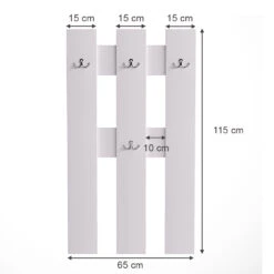 Wandgarderobe "Grande" Weiß 65 X 115 Cm Vicco -Vicco m4278 03 ol