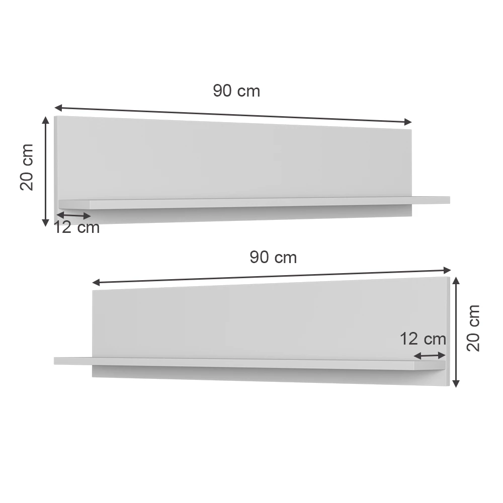 Wandregal "Dilara" Weiß 90 X 20 Cm Vicco 5 Wandregal "Dilara" Weiß 90 X 20 Cm Vicco – Bild 3