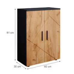 Midischrank "Irma" Anthrazit/Goldkraft Eiche 60 X 81 Cm Vicco -Vicco m4313 03 ol