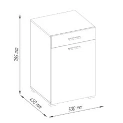 Badschrank "Matteo" Sonoma/Weiß 50 X 78.5 Cm Vicco 10 Badschrank "Matteo" Sonoma/Weiß 50 X 78.5 Cm Vicco -Vicco m4330 03 ol