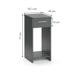 PC Schrank "Odin" Anthrazit 35.1 X 45 Cm Vicco -Vicco m4348 03 ol